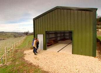 Scene from the Channel 5 episode showing the building's exterior